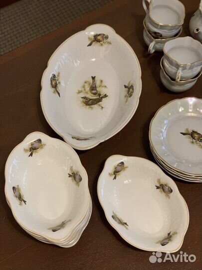 Сервиз Коростень Птички,тарелки Чехословакия