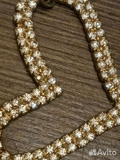 Подвеска сердце стразы финляндия