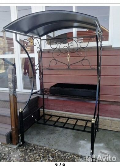 Мангал с крышей разборный