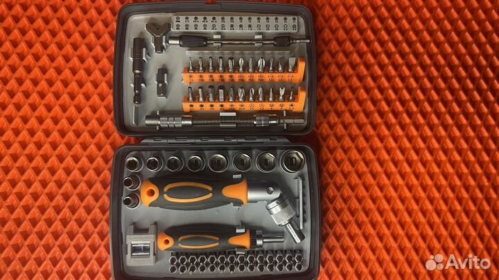 Набор отверток, головок и бит 68 в 1