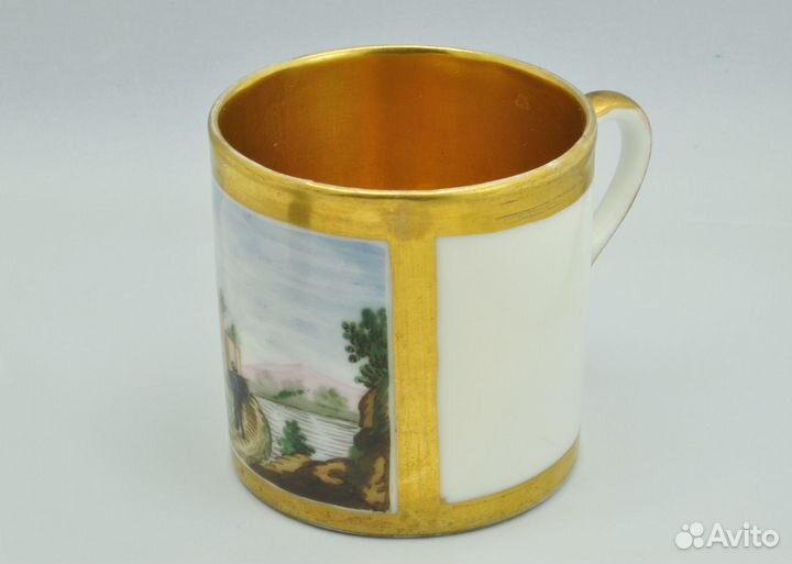 Старинная чашка фарфор XIX век