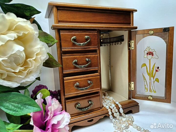 Шкатулка комод настольный для украшений винтаж