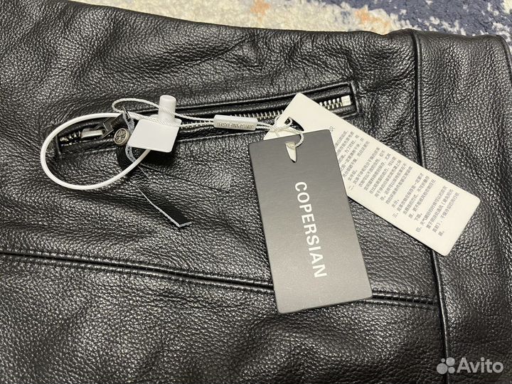 Жилет мужской кожаный байкерский