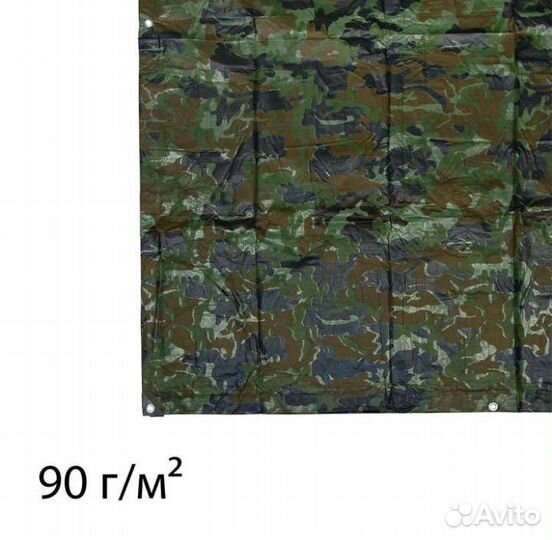 Тент защитный хаки 3*2м с люверсами