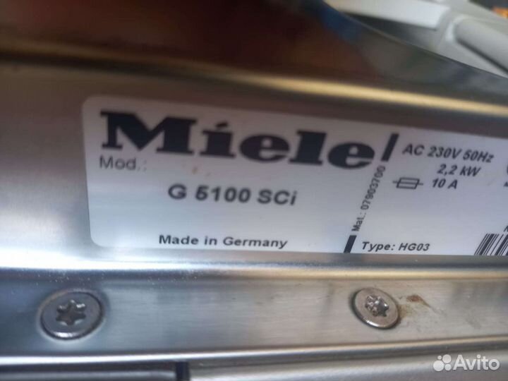 Посудомоечная машина miele g5100sci