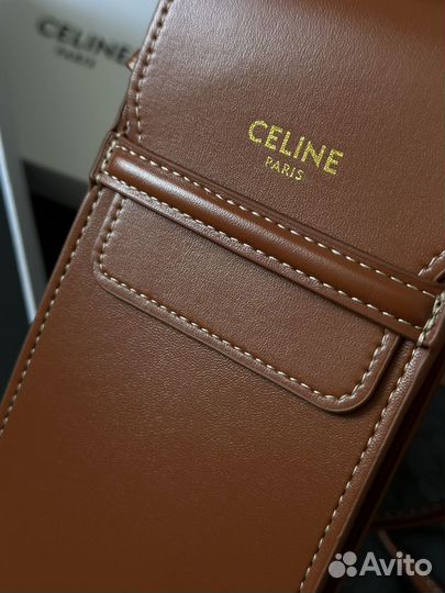 Сумка чехол celine коричневый