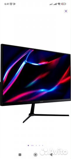 Новый Монитор 24 Acer Nitro 100Hz qg240yh3bix 23.8