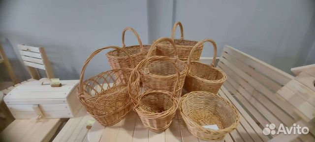 Корзины плетеные из ивовой лозы