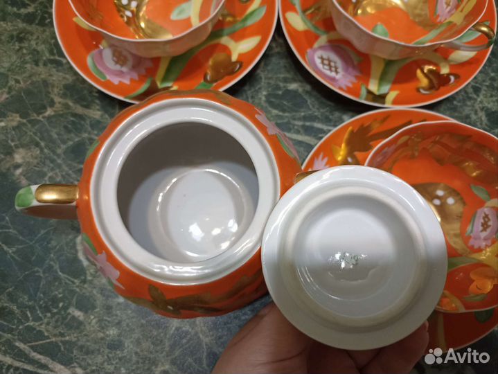 Чайный сервиз СССР золотой олень