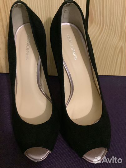 Туфли Cosmoparis Франция р39 на 38 натур. замша