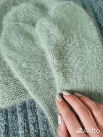 Комплект шапка и варежки