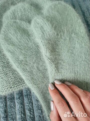 Комплект шапка и варежки