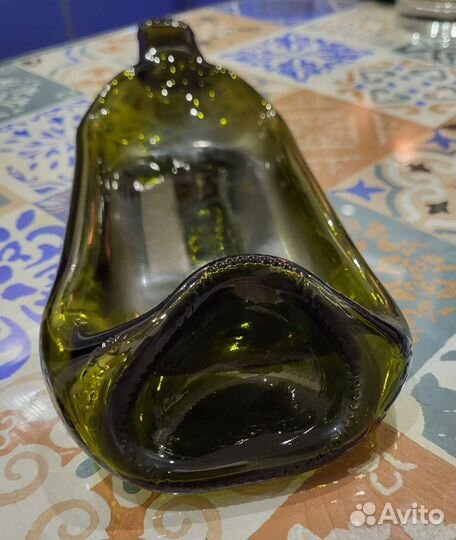 Тарелка из стеклянной бутылки