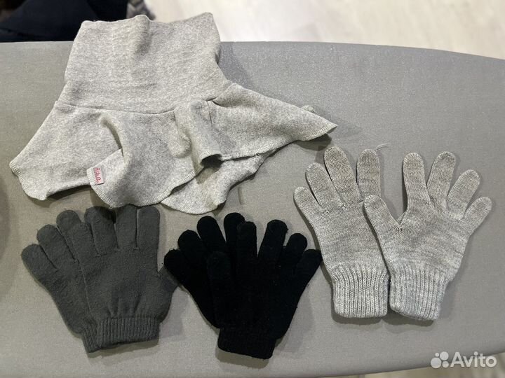 Шапка Zara 8-9 лет, перчатки, снуд
