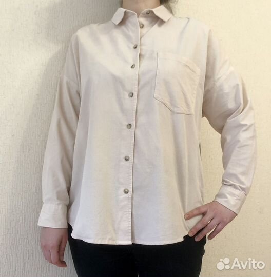 Женская рубашка пудровая