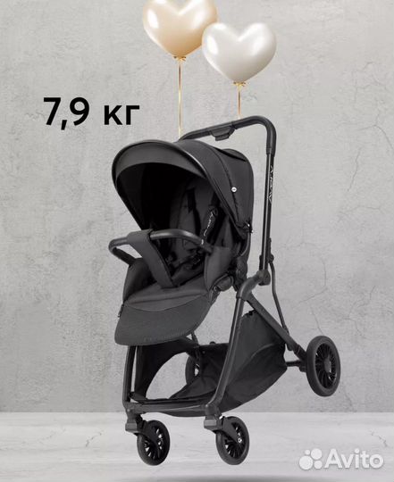 Прогулочная коляска happy baby avery черная