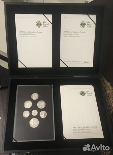 Великобритания 2008 Королевский герб Набор 7 монет