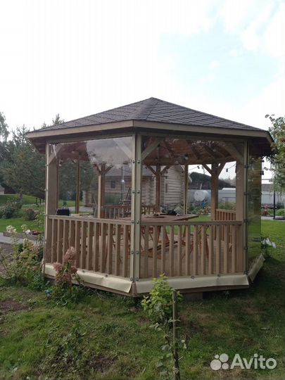 Мягкие, гибкие окна для террасы, беседки под ключ