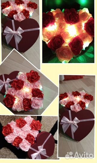 Цветы из атласных лент