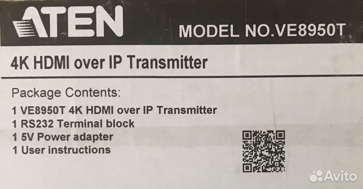 Приемник и передатчик aten VE 8950T/8950R