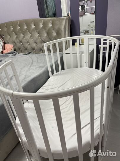 Кроватка овальная детская