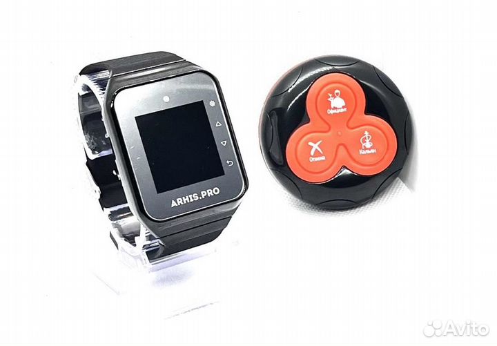 Кнопка вызова официанта с часами для кафе, баров