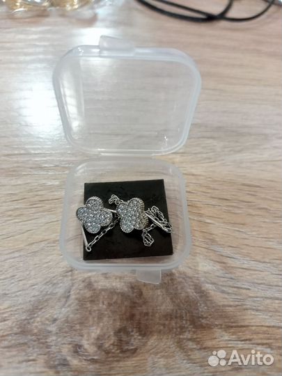 Серебряные сережки протяжки