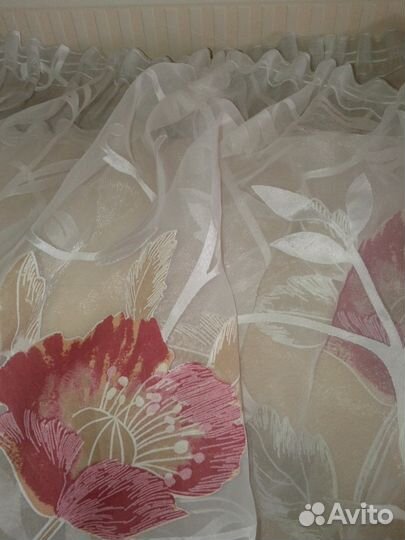 Шторы,тюль,ОАЭ, Турция,Ламбрикен 2 шт. (новая)
