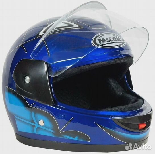Шлем интеграл Детский falcon XZC01 Синий, M