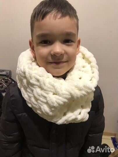 Снуды и другие изделия из плюшевой пряжи