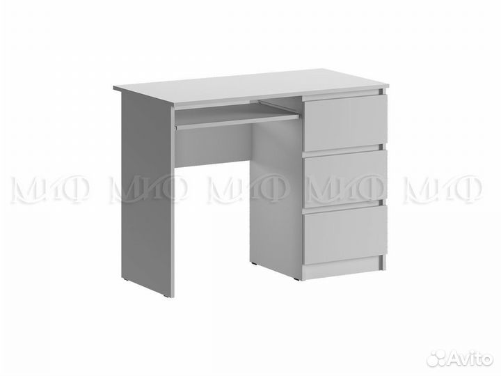 Стол письменный Челси Белый/Белый глянец