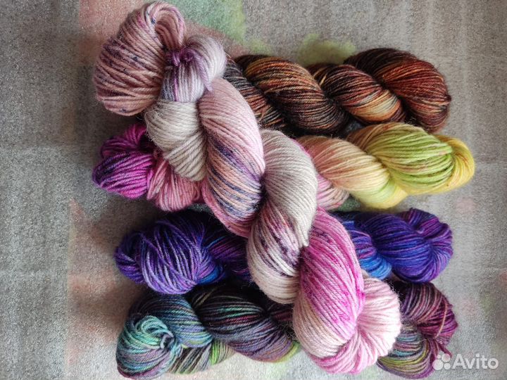 Пряжа ручного окрашивания