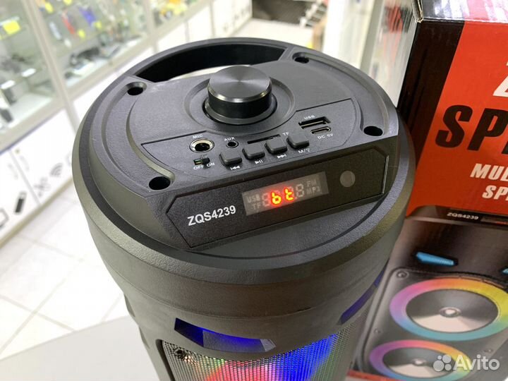 Колонка Sing-e ZQS4239S (Bluetooth, AUX, USB, 2x8В
