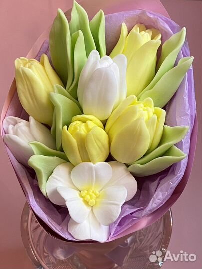 Букет цветы из мыла