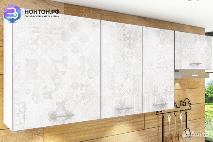 Кухня Бланка белая / спринт / антрацит