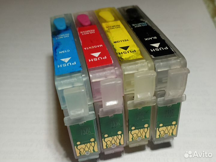 Перезаправляемые картриджи для Epson, заправлены