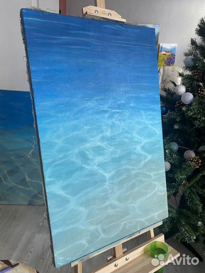 Картина маслом на холсте морской пейзаж