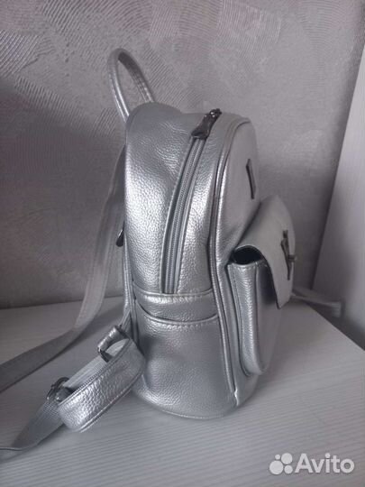 Рюкзак женский серебрянный