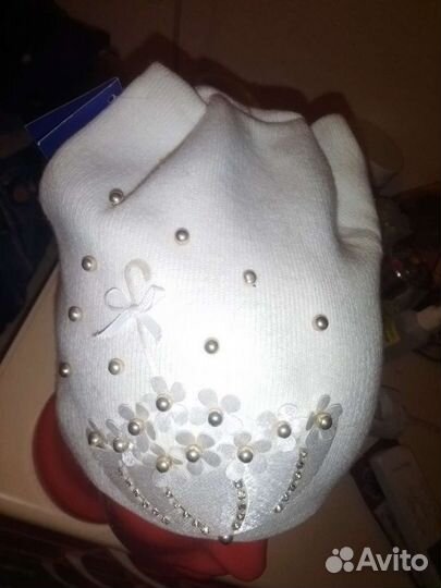 Комплект шапка и шарф для девочки 8-12 лет