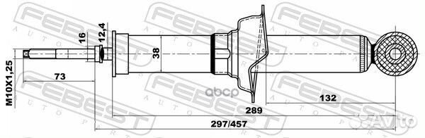 Амортизатор задний mitsubishi lancer 08- 046585