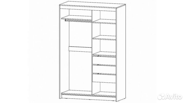 Шкаф купе 2-х створчатый