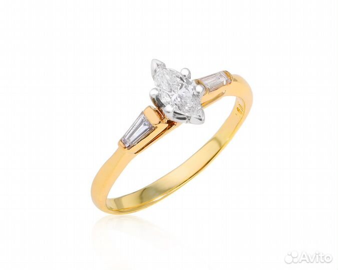 Золотое кольцо с бриллиантами 0.47ct