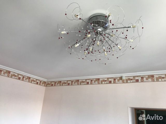 Люстра дизайнерская потолочная серебристая хром