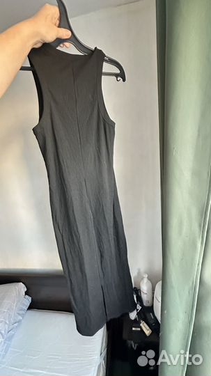 Платье лапша длинное черное