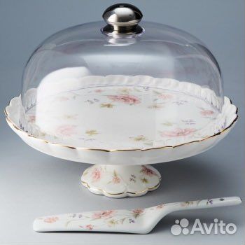 Тортница новая фарфор 29 см