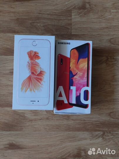 Коробки от iPhone 6S, 128 гб,Samsung A10,чехлы