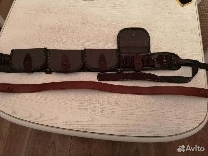 Патронташ 12 калибр новый, ремень для ружья новый