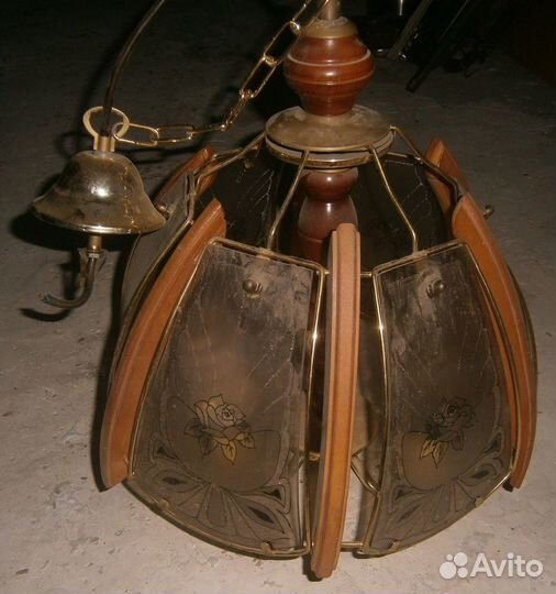 Люстра подвесная потолочная б\у на 3 лампы