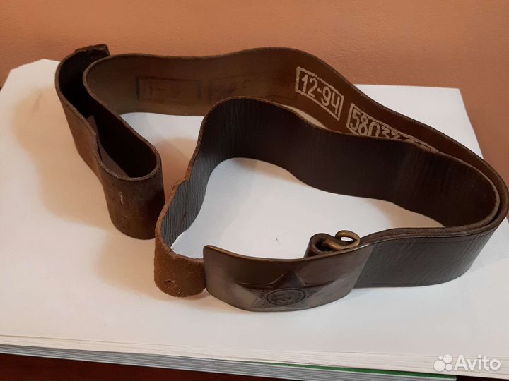 Ремень солдатский кожаный СССР