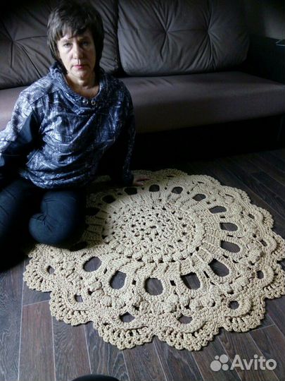 Макраме ковер напольный